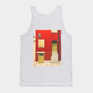 Red Mediterranean Facade Tank Top